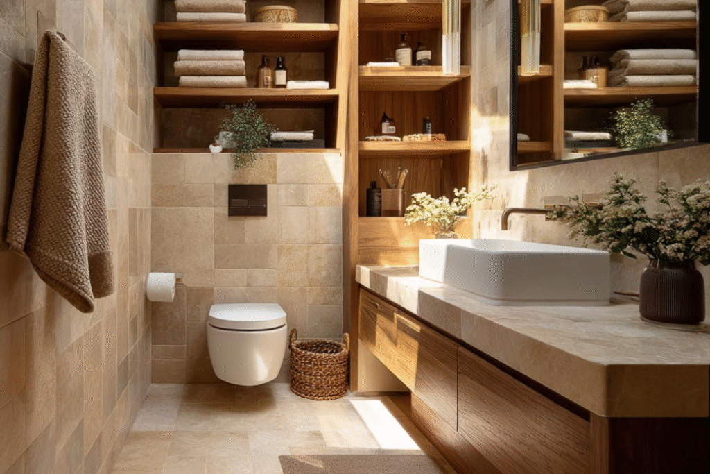 brown bathroom, Lake Bluff Bathroom Remodeling, Lake Bluff Bathroom Remodeling