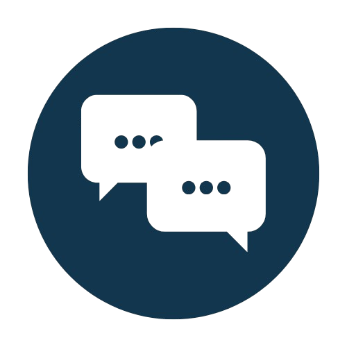 Communication icon representing timely updates and responsive service for home remodeling projects.