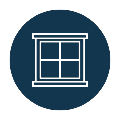 Icon of a window representing Budget Construction Company's window services for home remodeling and upgrades.