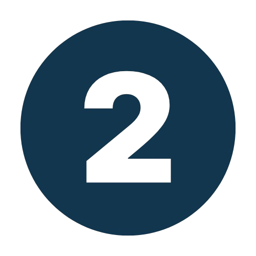 Kitchen Remodeling in Chicago 31 Icon representing the number two, symbolizing the second step in the Chicago home remodeling process by Budget Construction Company.